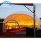 Grande tessuto romantico del PVC del doppio della finestra di vetro della tenda della cupola geodetica