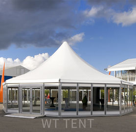 Multi tenda parteggiata bianca commerciale/vetro all'aperto Windows della tenda del baldacchino della pagoda